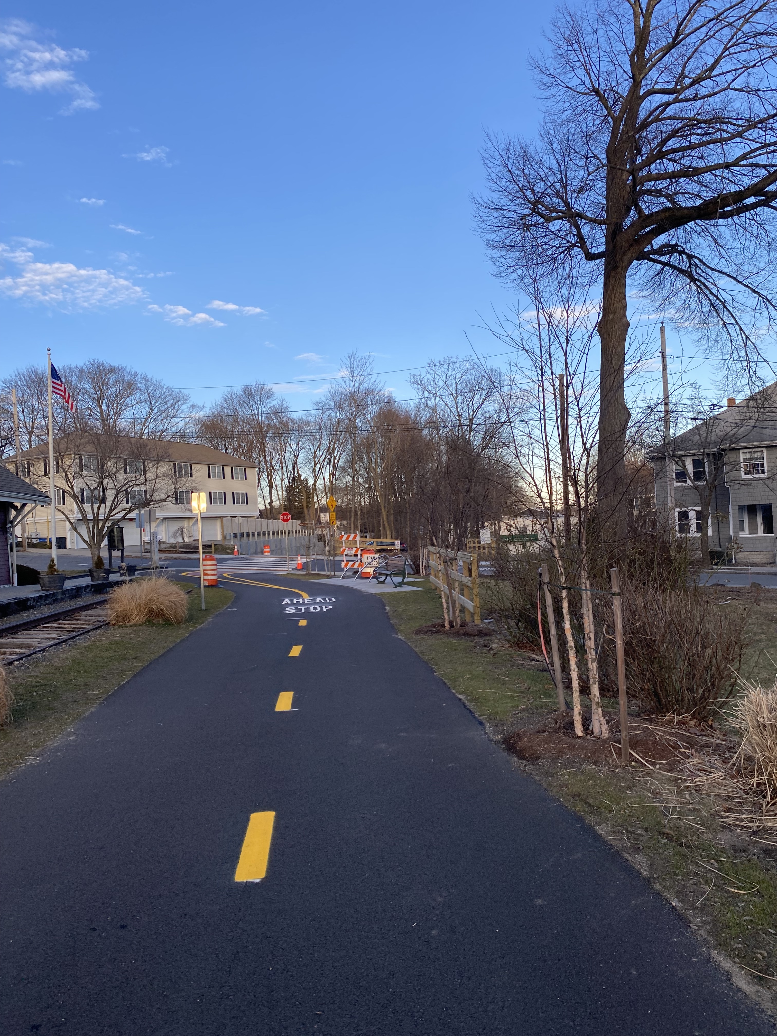 The bike path that now sits on sections of the Central Massachusetts Railroad (photo by Max Woolf)
